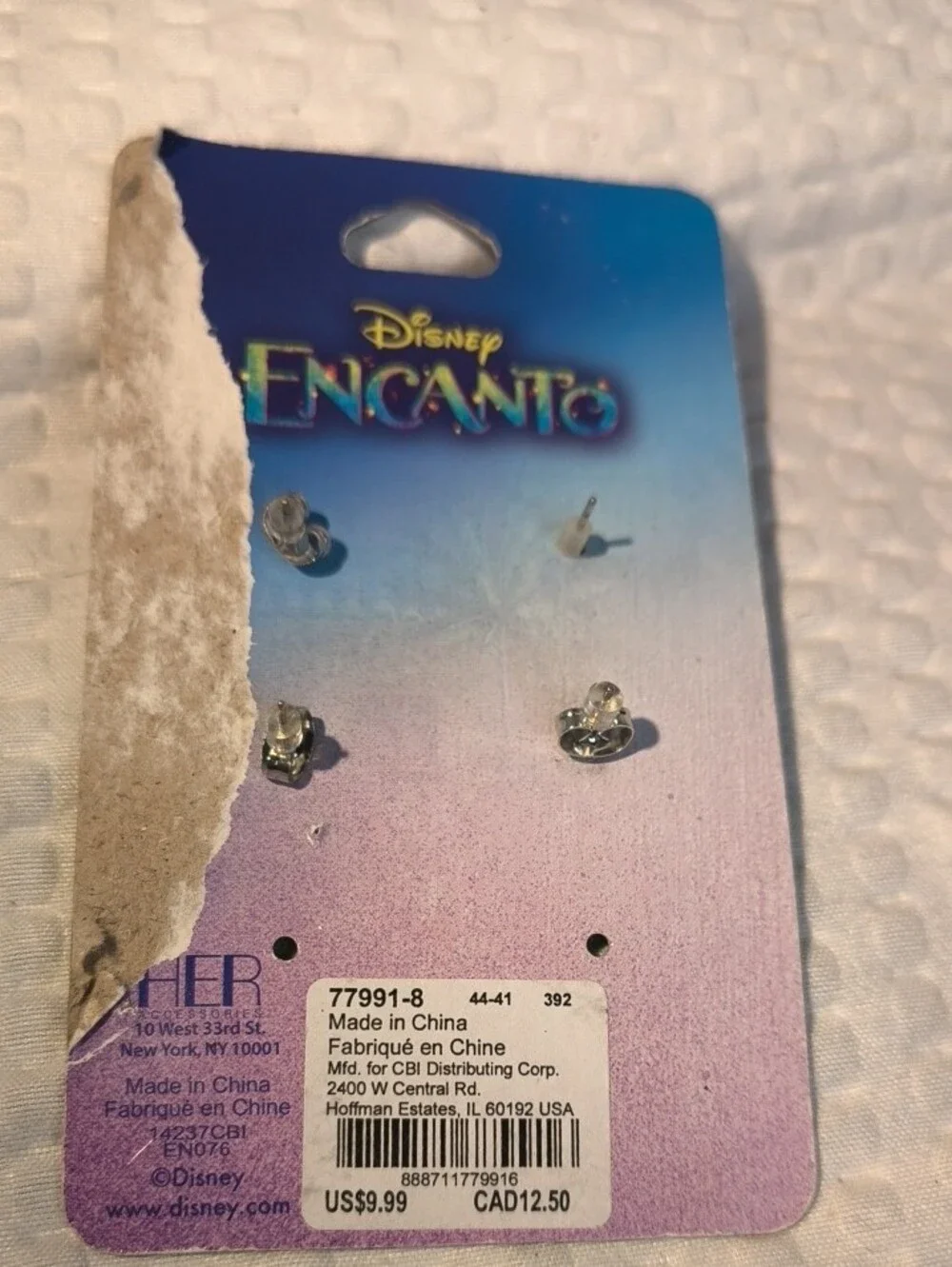 Claire's Disney Encanto  Pink & Purple Butterfly Drop Earrings Set